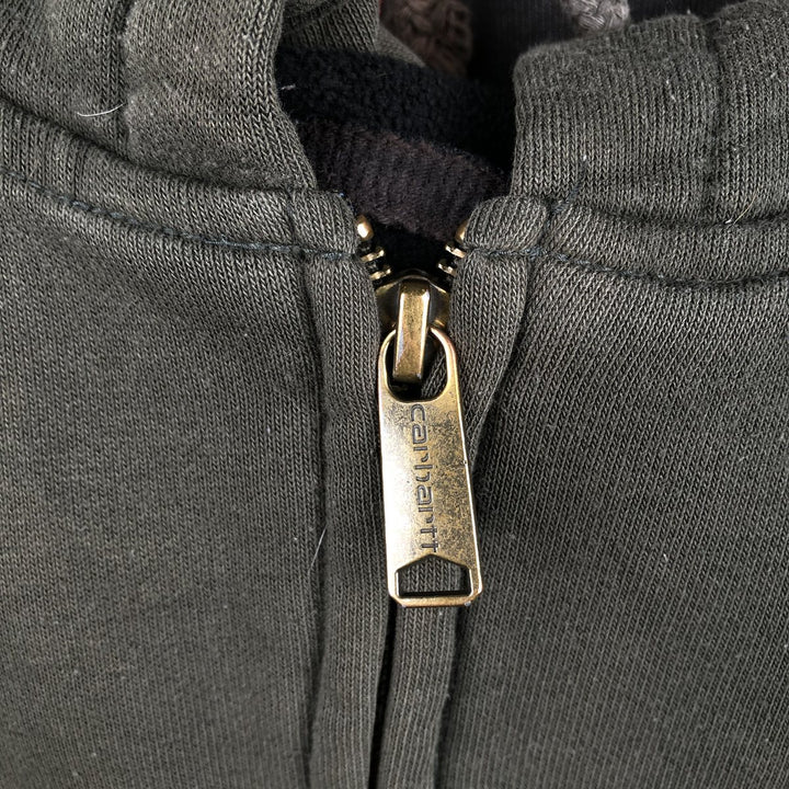 Carhartt Sweat Full Zip Hoodie, Men's S Size cotton green type Vintage Second Hand