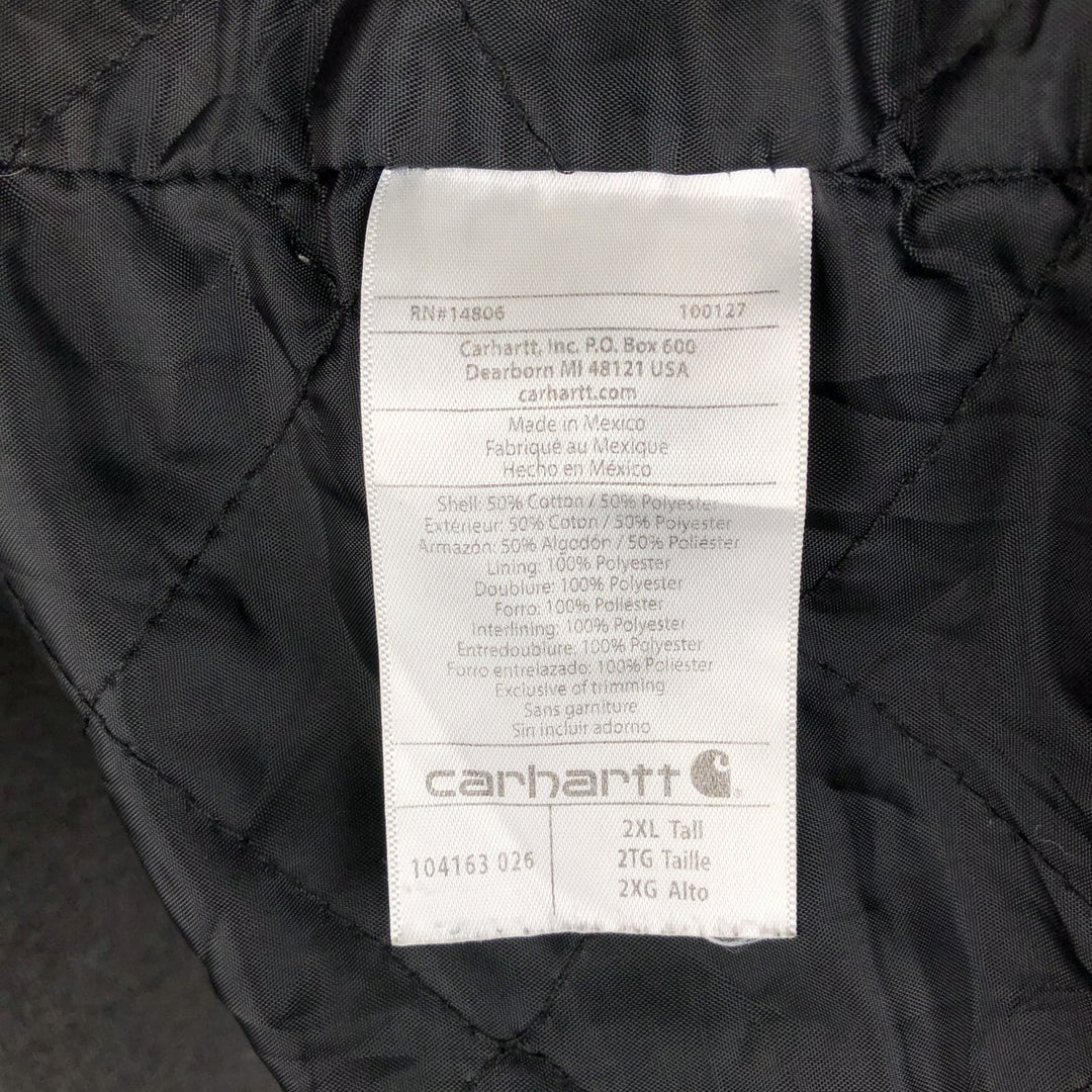 Carhartt Sweat Full Zip Hoodie Men's XXL cotton gray type Vintage Second Hand