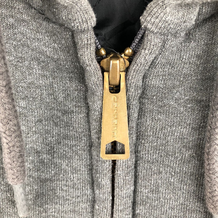 Carhartt Sweat Full Zip Hoodie Men's XXL cotton gray type Vintage Second Hand