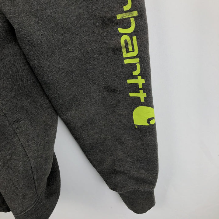 Carhartt Sweat Full Zip Hoodie Men's XXL cotton gray type Vintage Second Hand
