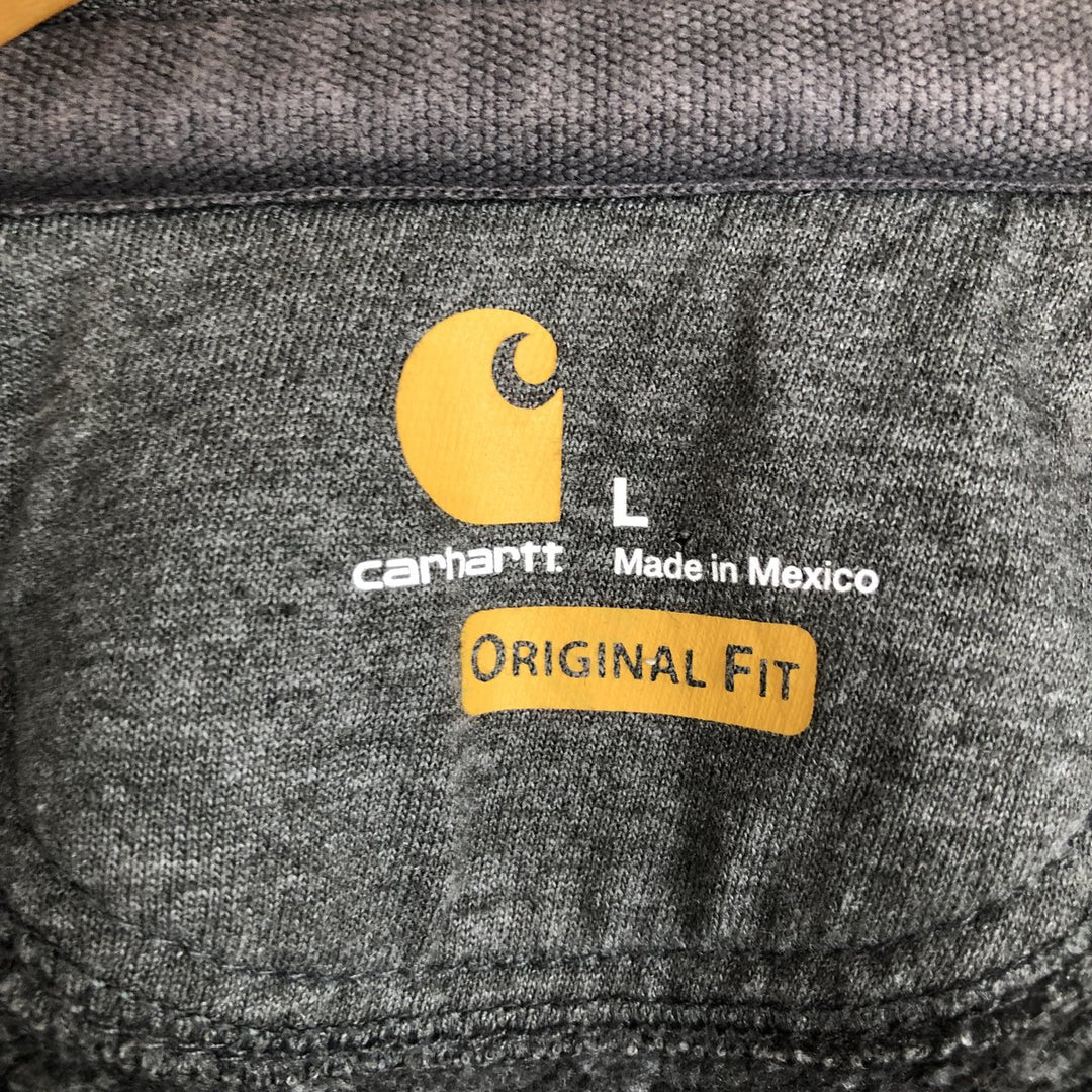 Carhartt ORIGINAL FIT Sweat Full Zip Hoodie, Men's L size cotton gray type Vintage Second Hand