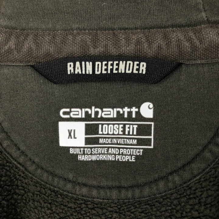 Carhartt Loose Fit Sweat Full Zip Hoodie, Men's XL cotton Charcoal Vintage Second Hand