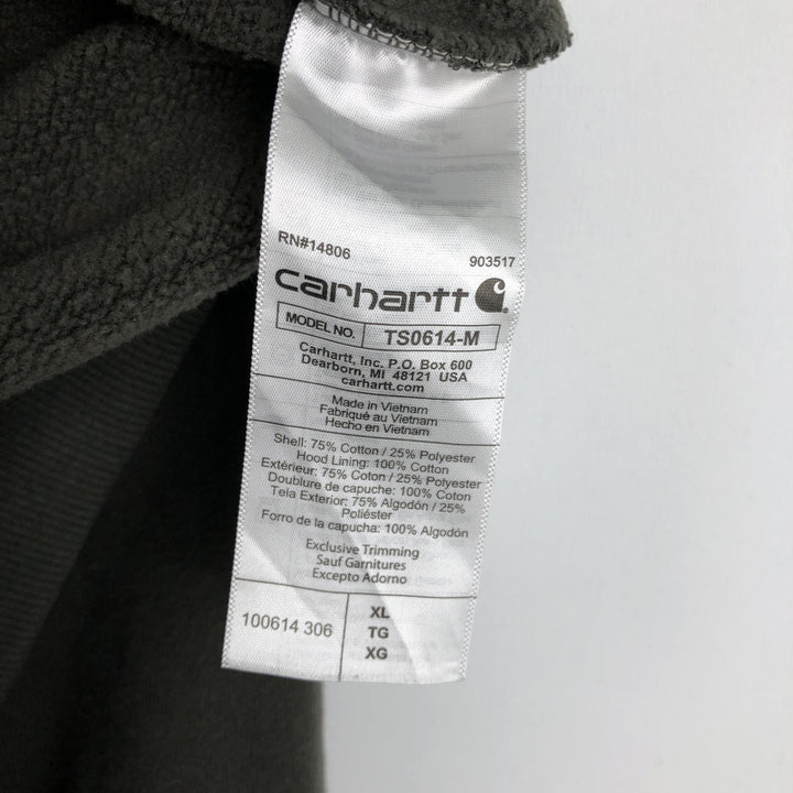 Carhartt Loose Fit Sweat Full Zip Hoodie, Men's XL cotton Charcoal Vintage Second Hand