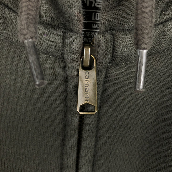 Carhartt Loose Fit Sweat Full Zip Hoodie, Men's XL cotton Charcoal Vintage Second Hand