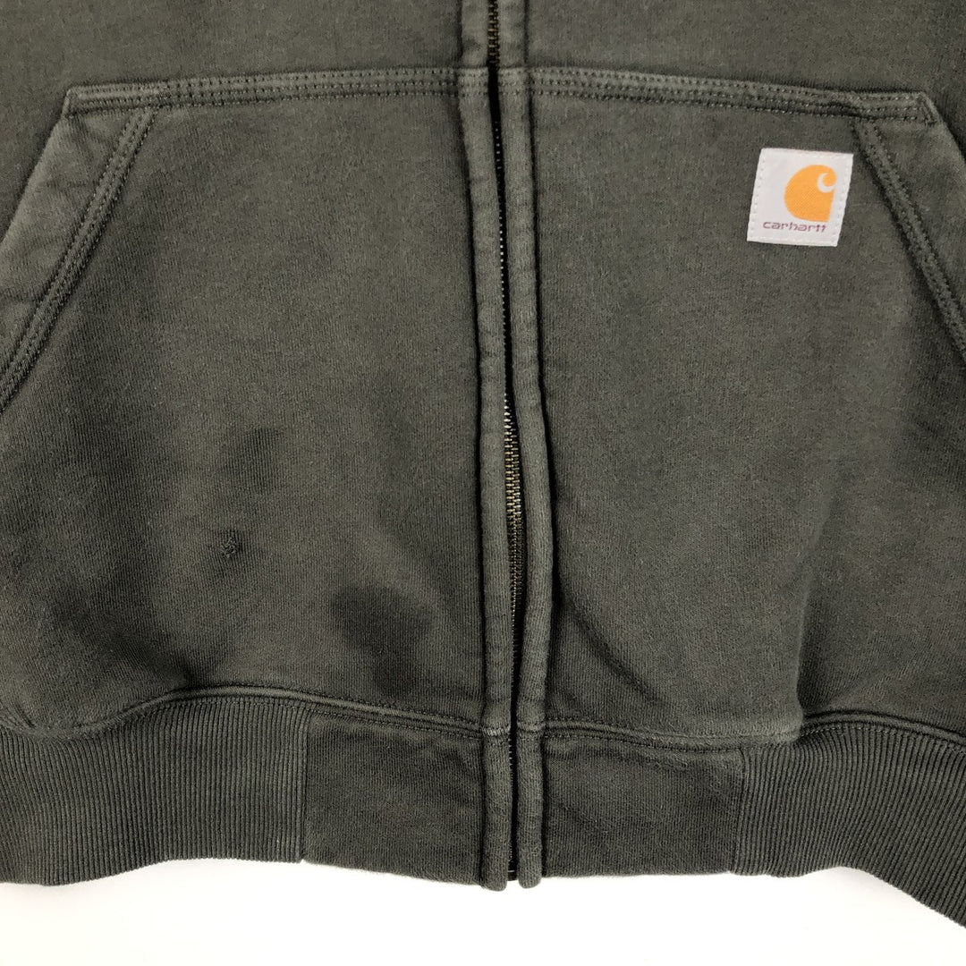 Carhartt Loose Fit Sweat Full Zip Hoodie, Men's XL cotton Charcoal Vintage Second Hand