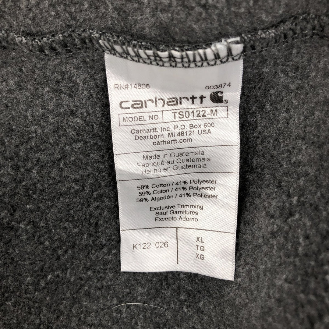 Carhartt Loose Fit Advertising Sweat Full-Zip Hoodie, Men's Size XL (approx.) cotton Charcoal Vintage Second Hand