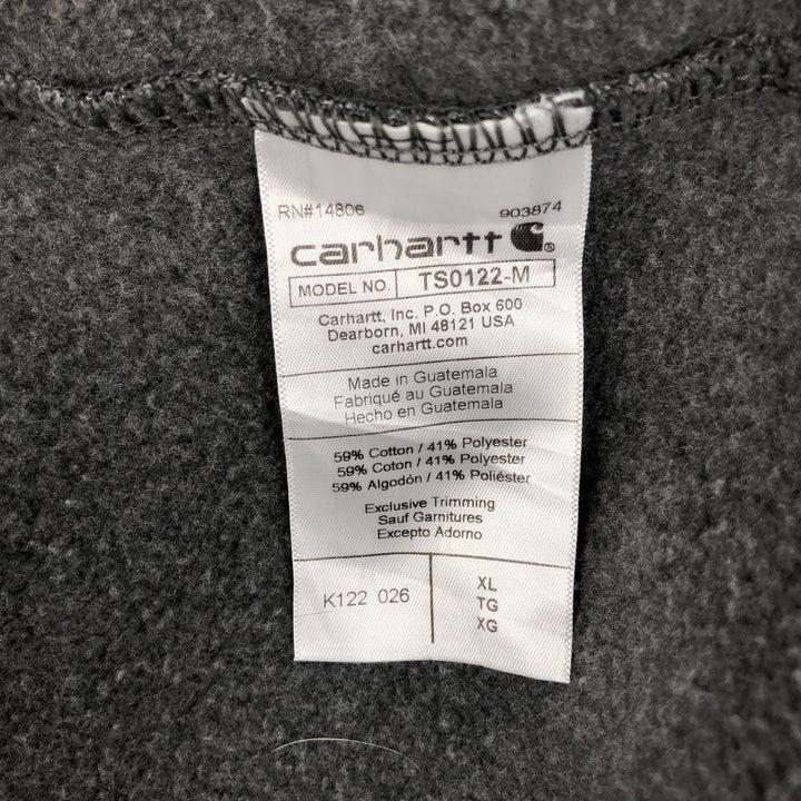 Carhartt Loose Fit Advertising Sweat Full-Zip Hoodie, Men's Size XL (approx.) cotton Charcoal Vintage Second Hand