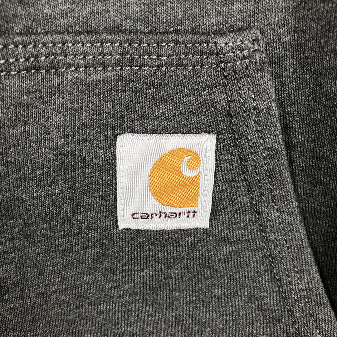 Carhartt Loose Fit Advertising Sweat Full-Zip Hoodie, Men's Size XL (approx.) cotton Charcoal Vintage Second Hand