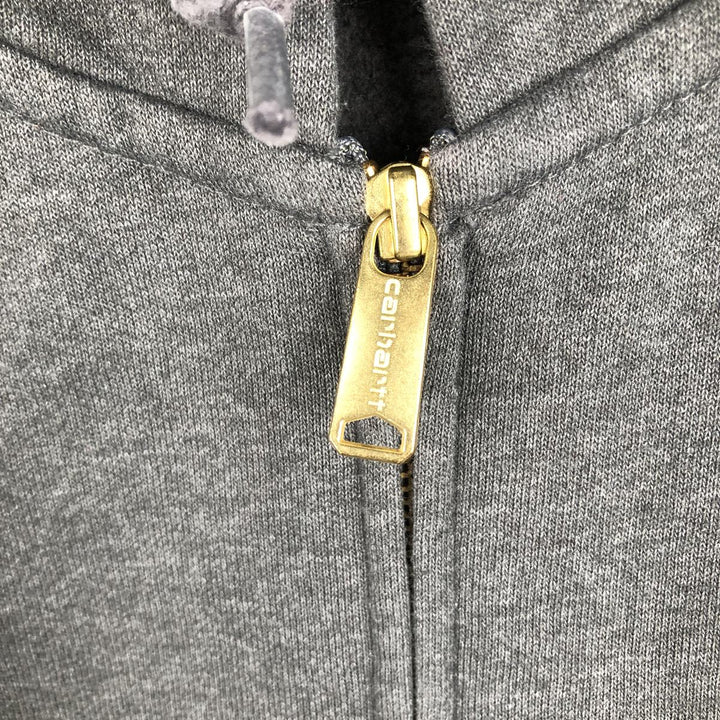 Carhartt Loose Fit Advertising Sweat Full-Zip Hoodie, Men's Size XL (approx.) cotton Charcoal Vintage Second Hand