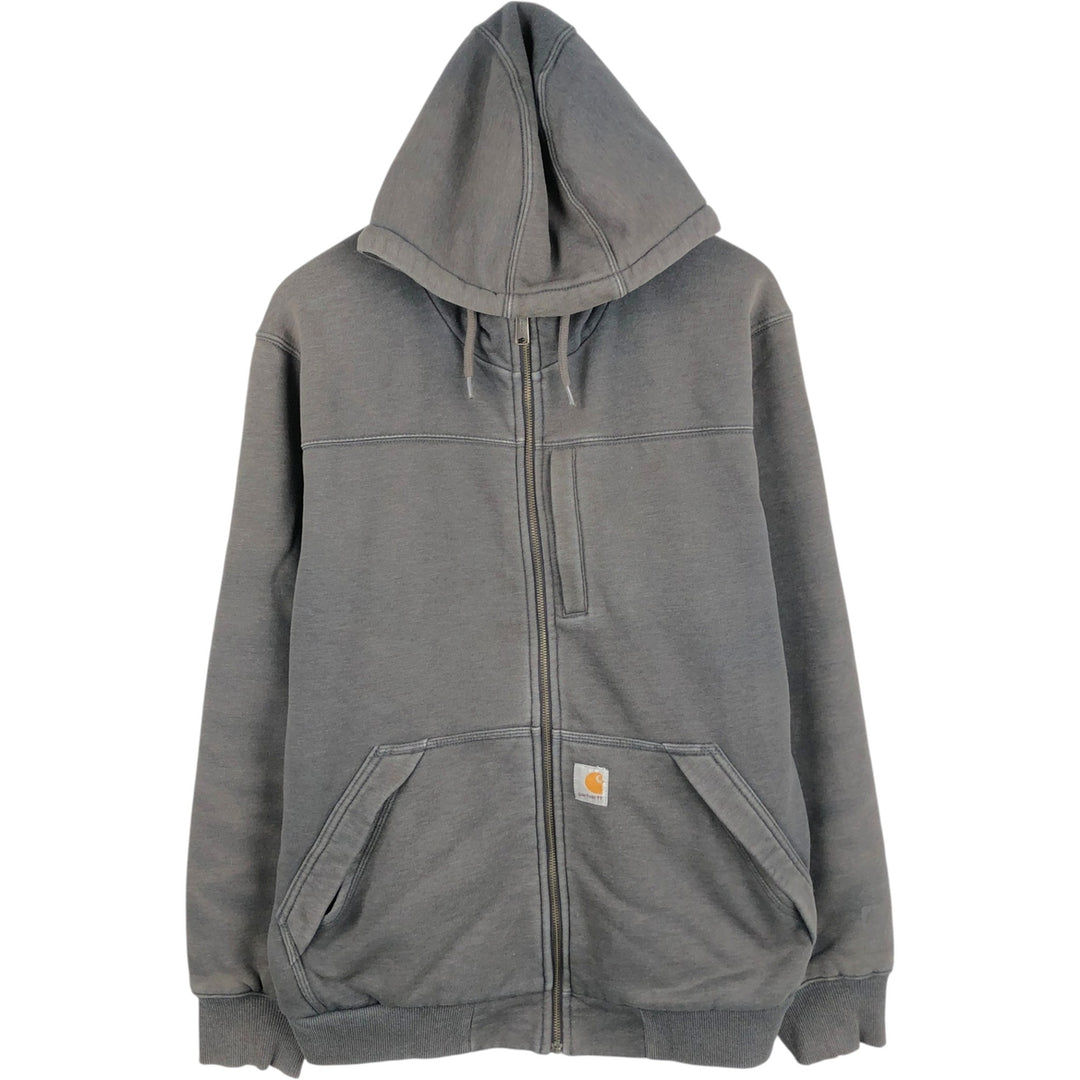 Carhartt Sweat Full Zip Hoodie Men's L size cotton Charcoal Vintage Second Hand