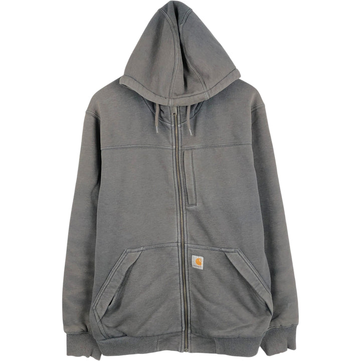 Carhartt Sweat Full Zip Hoodie Men's L size cotton Charcoal Vintage Second Hand