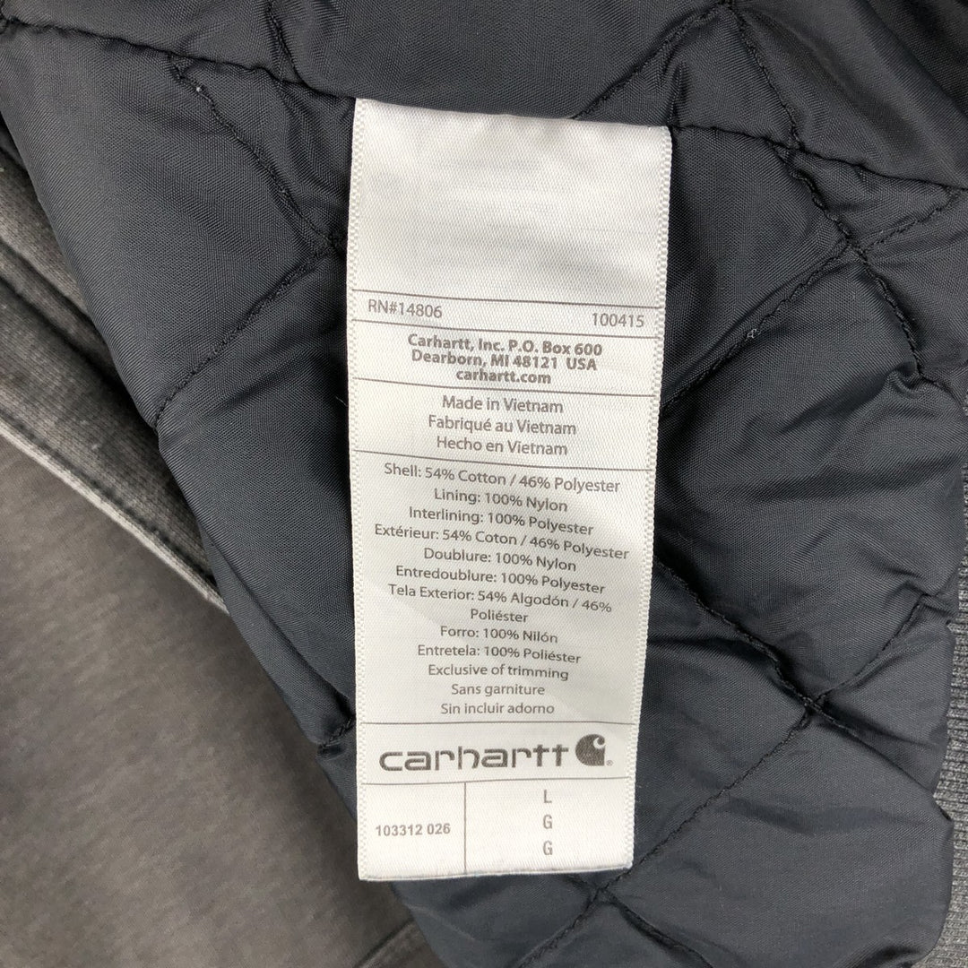 Carhartt Sweat Full Zip Hoodie Men's L size cotton Charcoal Vintage Second Hand