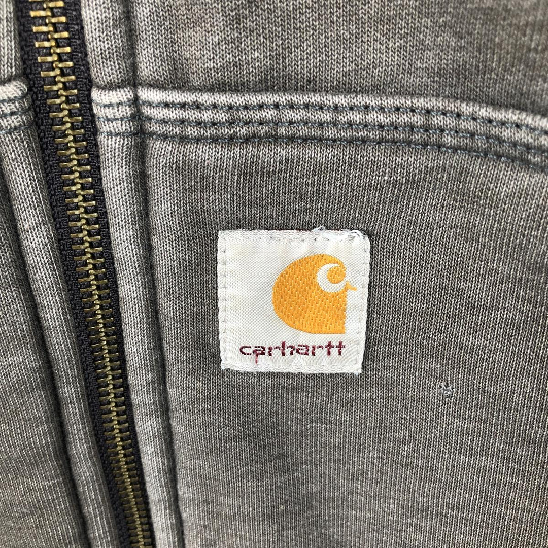 Carhartt Sweat Full Zip Hoodie Men's L size cotton Charcoal Vintage Second Hand