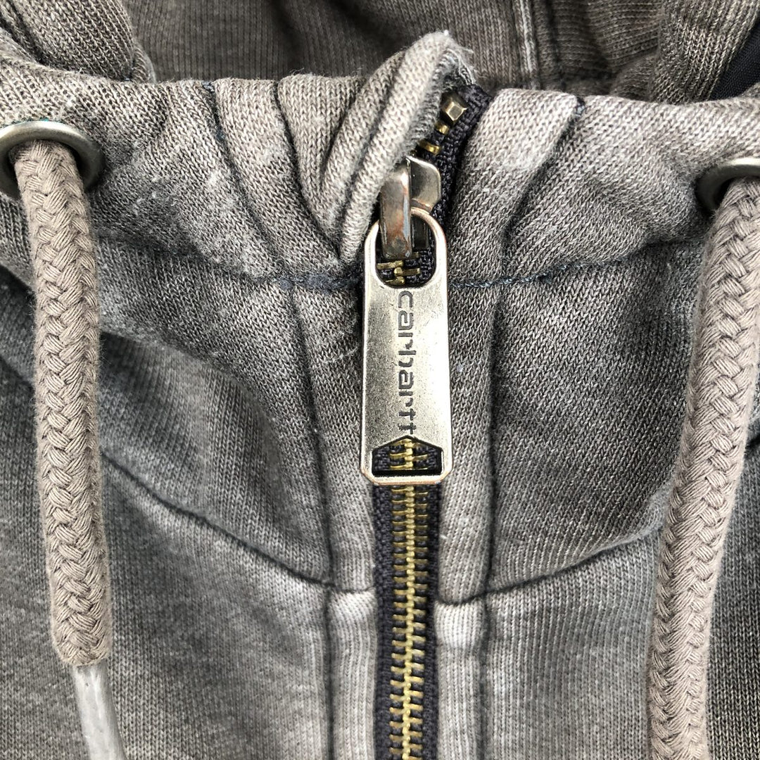 Carhartt Sweat Full Zip Hoodie Men's L size cotton Charcoal Vintage Second Hand