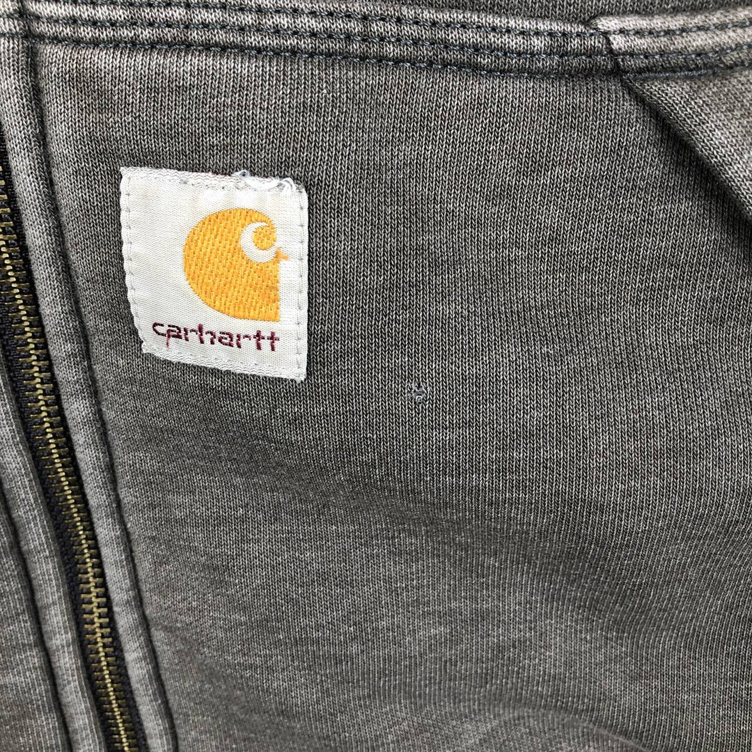 Carhartt Sweat Full Zip Hoodie Men's L size cotton Charcoal Vintage Second Hand