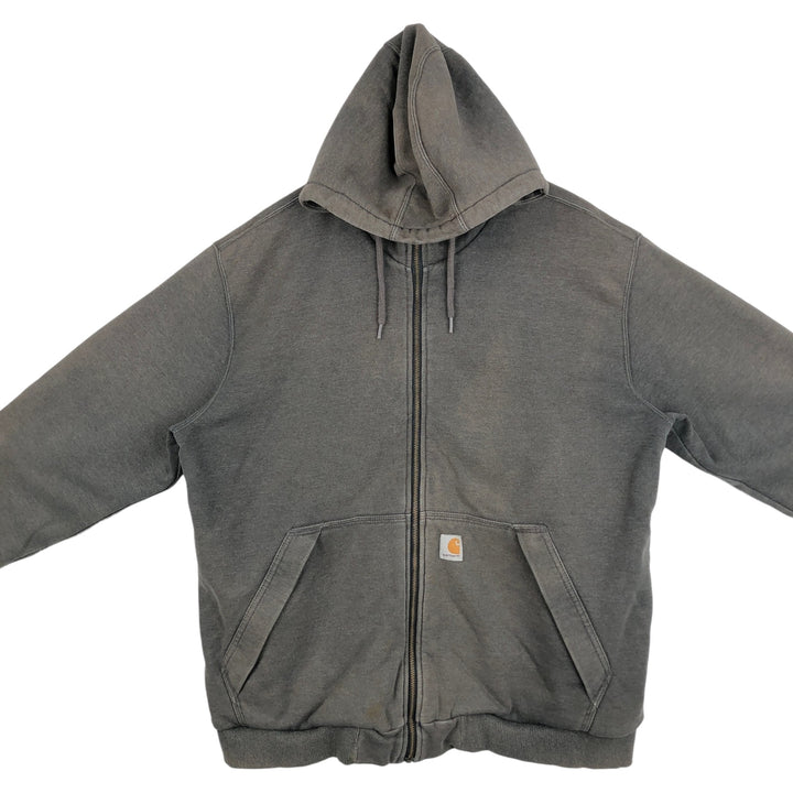 Carhartt Sweat Full Zip Hoodie Men's XL cotton Charcoal Vintage Second Hand