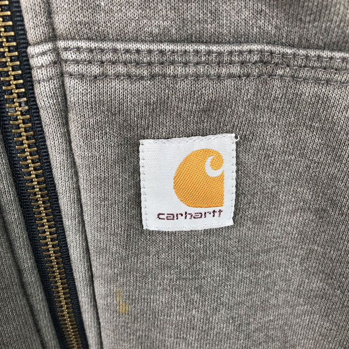 Carhartt Sweat Full Zip Hoodie Men's XL cotton Charcoal Vintage Second Hand