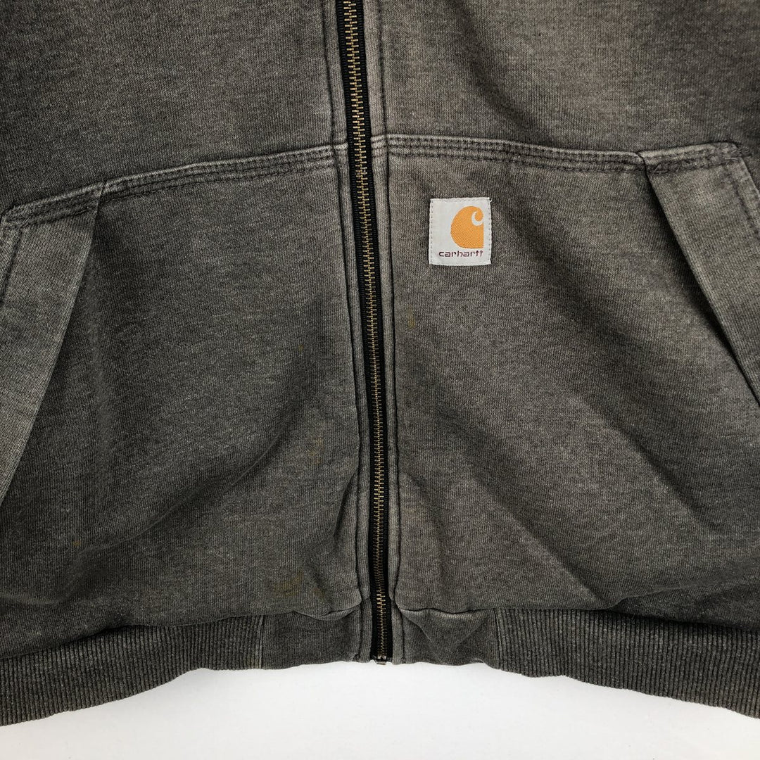 Carhartt Sweat Full Zip Hoodie Men's XL cotton Charcoal Vintage Second Hand
