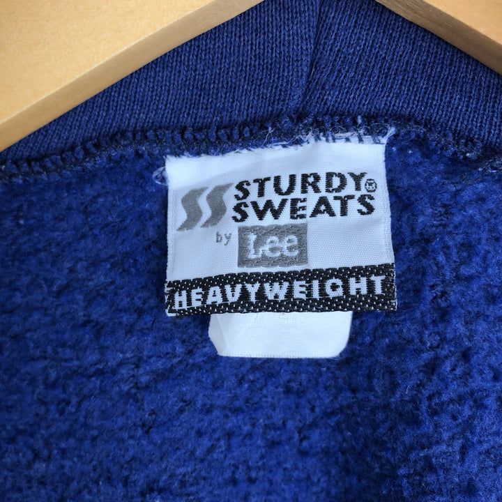 Lee STURDY SWEATS Full-Zip Sweatshirt Hoodie (Men's Size XL) unclear navy blue type Vintage Second Hand