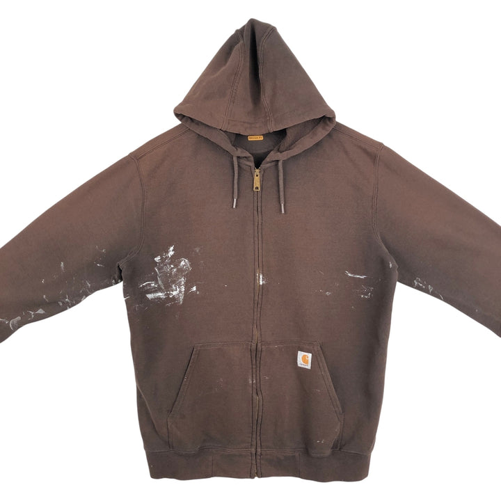 Carhartt ORIGINAL FIT Painted Sweat Full-Zip Hoodie, Men's Size L (approx.) cotton brown type Vintage Second Hand