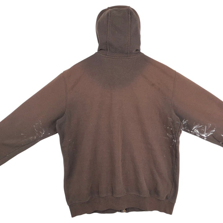 Carhartt ORIGINAL FIT Painted Sweat Full-Zip Hoodie, Men's Size L (approx.) cotton brown type Vintage Second Hand