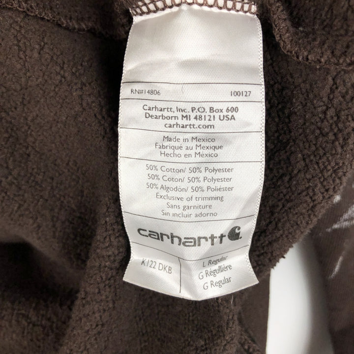 Carhartt ORIGINAL FIT Painted Sweat Full-Zip Hoodie, Men's Size L (approx.) cotton brown type Vintage Second Hand