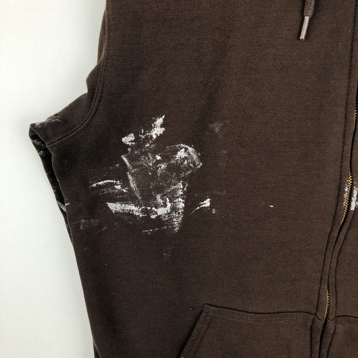 Carhartt ORIGINAL FIT Painted Sweat Full-Zip Hoodie, Men's Size L (approx.) cotton brown type Vintage Second Hand