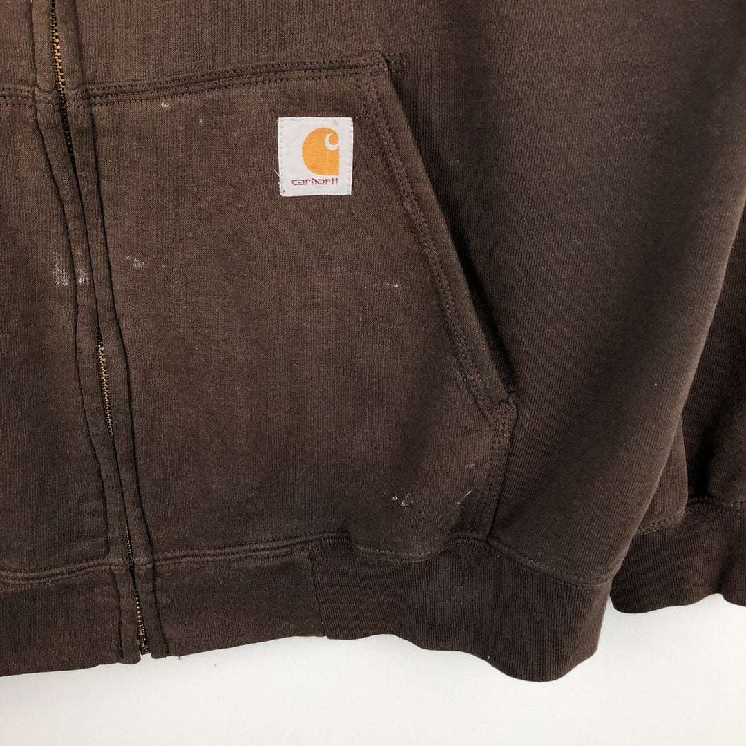 Carhartt ORIGINAL FIT Painted Sweat Full-Zip Hoodie, Men's Size L (approx.) cotton brown type Vintage Second Hand