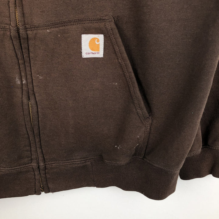 Carhartt ORIGINAL FIT Painted Sweat Full-Zip Hoodie, Men's Size L (approx.) cotton brown type Vintage Second Hand