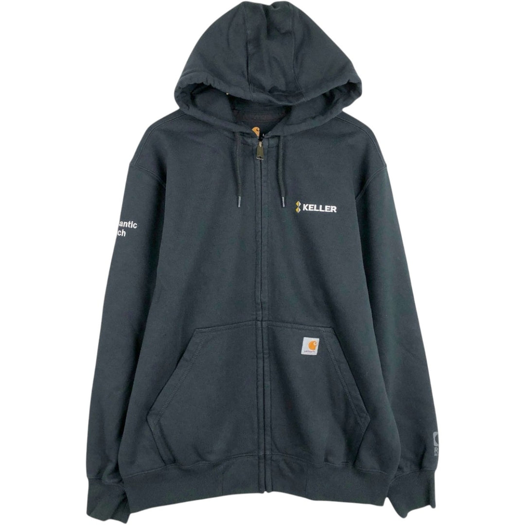 Carhartt ORIGINAL FIT Sweat Full Zip Hoodie, Men's L size cotton black type Vintage Second Hand