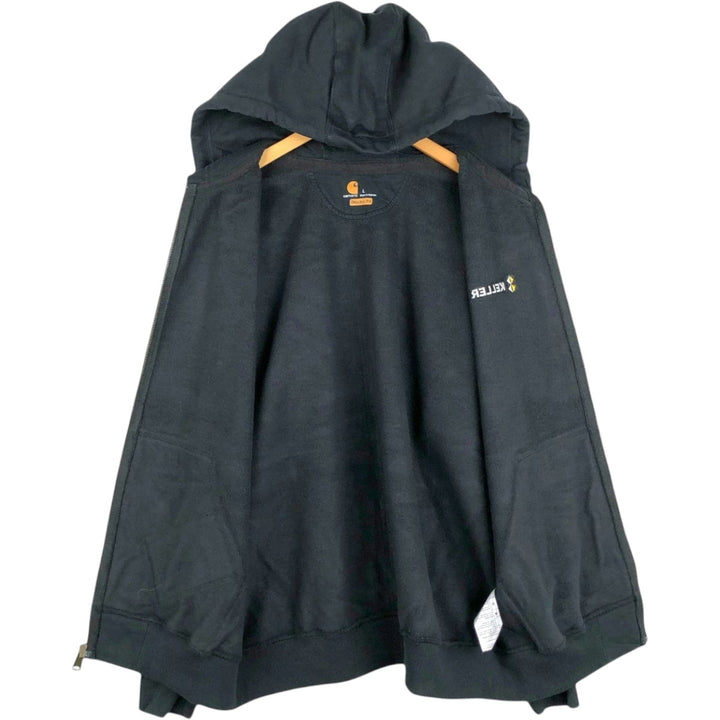 Carhartt ORIGINAL FIT Sweat Full Zip Hoodie, Men's L size cotton black type Vintage Second Hand