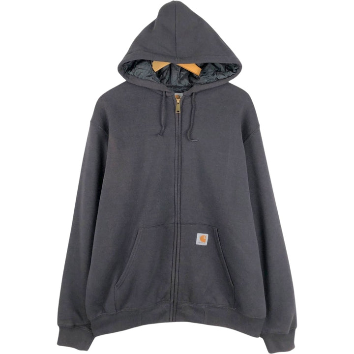 Carhartt Sweat Full Zip Hoodie Men's XL cotton black type Vintage Second Hand