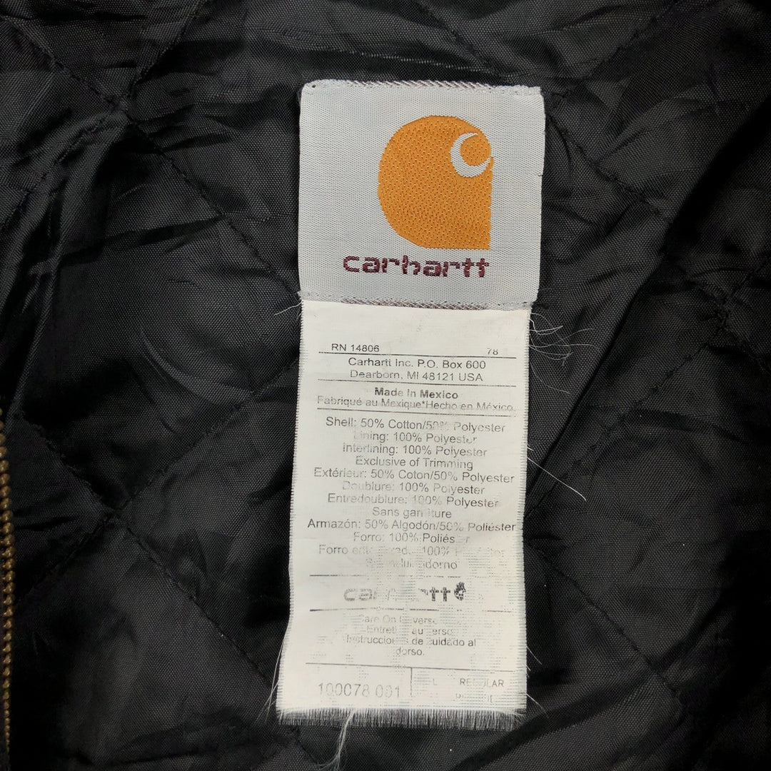 Carhartt Sweat Full Zip Hoodie Men's XL cotton black type Vintage Second Hand