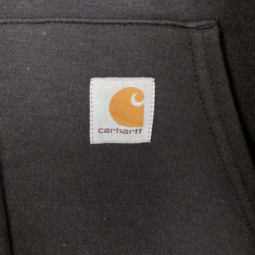 Carhartt Sweat Full Zip Hoodie Men's XL cotton black type Vintage Second Hand