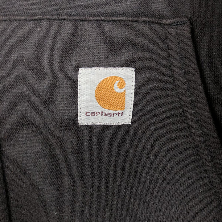 Carhartt Sweat Full Zip Hoodie Men's XL cotton black type Vintage Second Hand