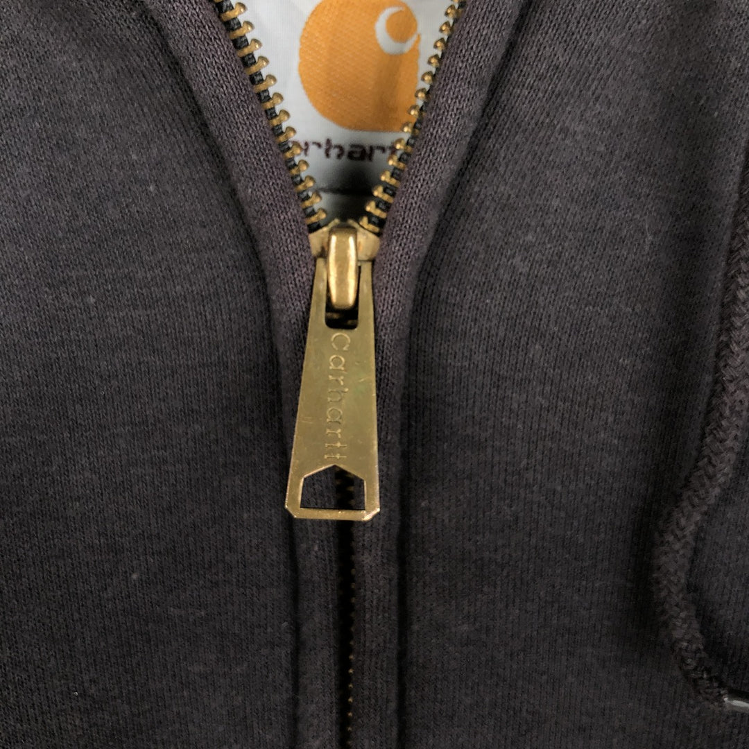 Carhartt Sweat Full Zip Hoodie Men's XL cotton black type Vintage Second Hand