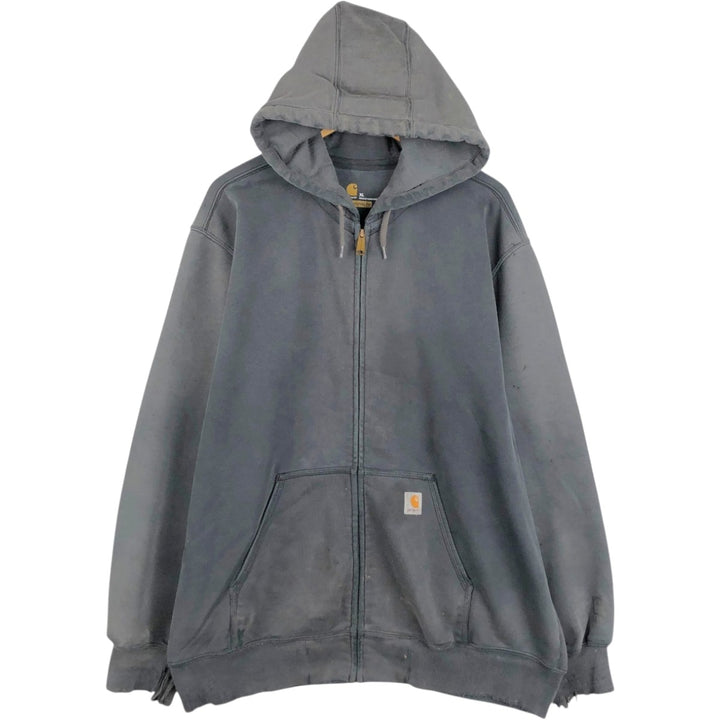 Carhartt ORIGINAL FIT Sweat Full Zip Hoodie Men's XL cotton Charcoal Vintage Second Hand