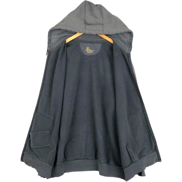 Carhartt ORIGINAL FIT Sweat Full Zip Hoodie Men's XL cotton Charcoal Vintage Second Hand