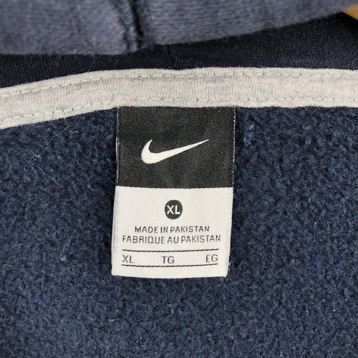 Nike Sweat Full Zip Hoodie Men's XL cotton black type Vintage Second Hand