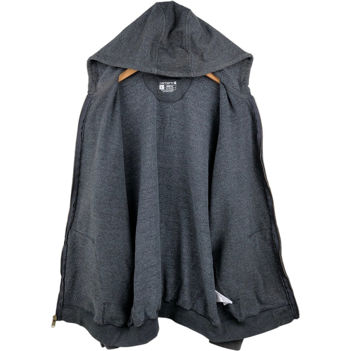 Carhartt Loose Fit Sweat Full Zip Hoodie, Men's L size cotton gray type Vintage Second Hand