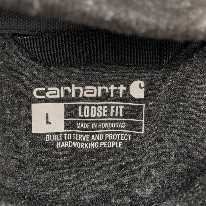 Carhartt Loose Fit Sweat Full Zip Hoodie, Men's L size cotton gray type Vintage Second Hand