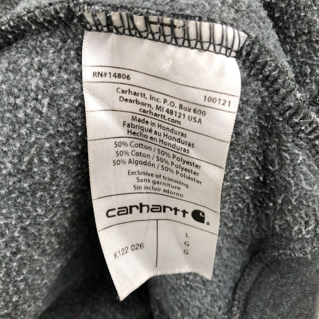 Carhartt Loose Fit Sweat Full Zip Hoodie, Men's L size cotton gray type Vintage Second Hand