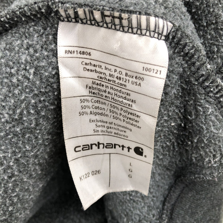 Carhartt Loose Fit Sweat Full Zip Hoodie, Men's L size cotton gray type Vintage Second Hand