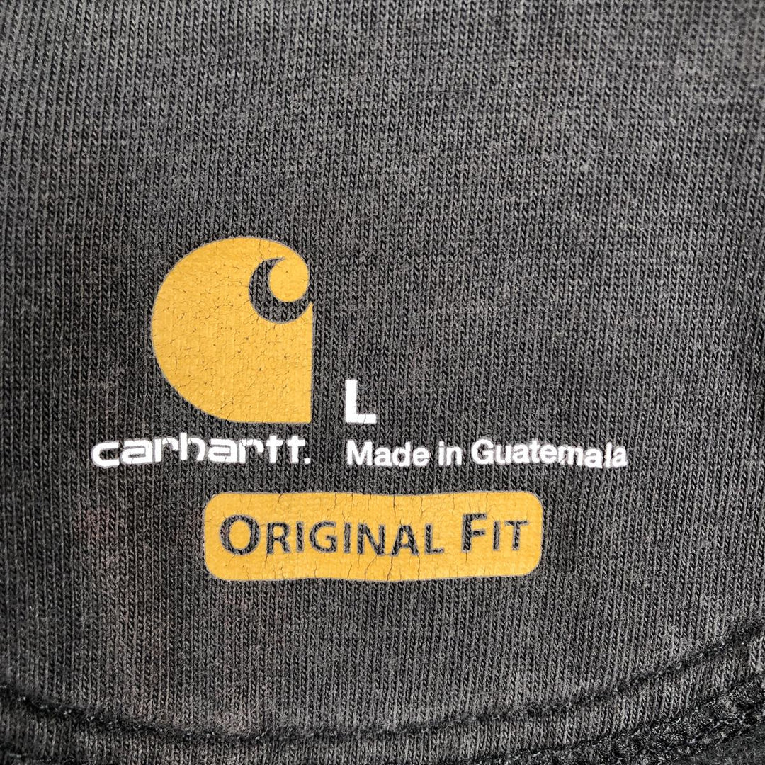 Carhartt ORIGINAL FIT Sweat Full-Zip Hoodie, Men's Size L (Equivalent) cotton black type Vintage Second Hand