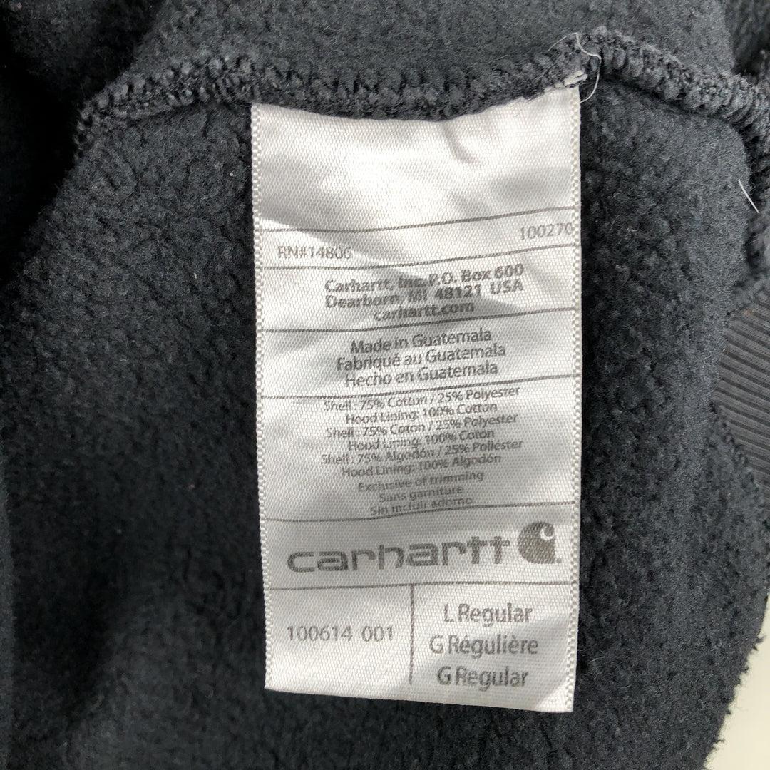 Carhartt ORIGINAL FIT Sweat Full-Zip Hoodie, Men's Size L (Equivalent) cotton black type Vintage Second Hand