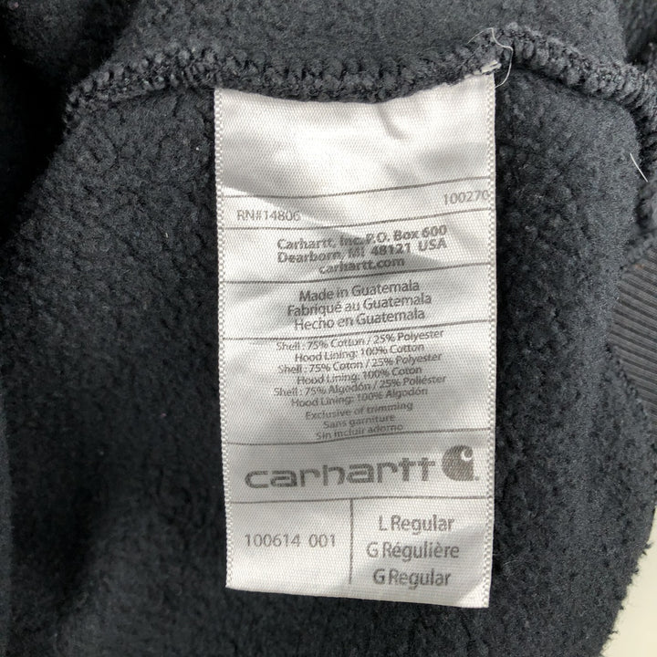 Carhartt ORIGINAL FIT Sweat Full-Zip Hoodie, Men's Size L (Equivalent) cotton black type Vintage Second Hand