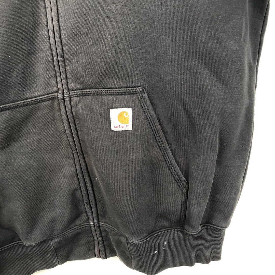 Carhartt ORIGINAL FIT Sweat Full-Zip Hoodie, Men's Size L (Equivalent) cotton black type Vintage Second Hand