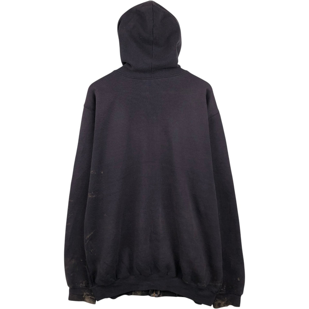 Carhartt full-zip sweatshirt hoodie, men's size L (approx.) cotton black type Vintage Second Hand