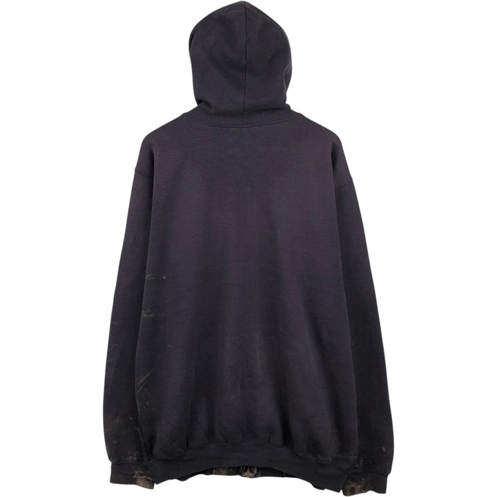 Carhartt full-zip sweatshirt hoodie, men's size L (approx.) cotton black type Vintage Second Hand