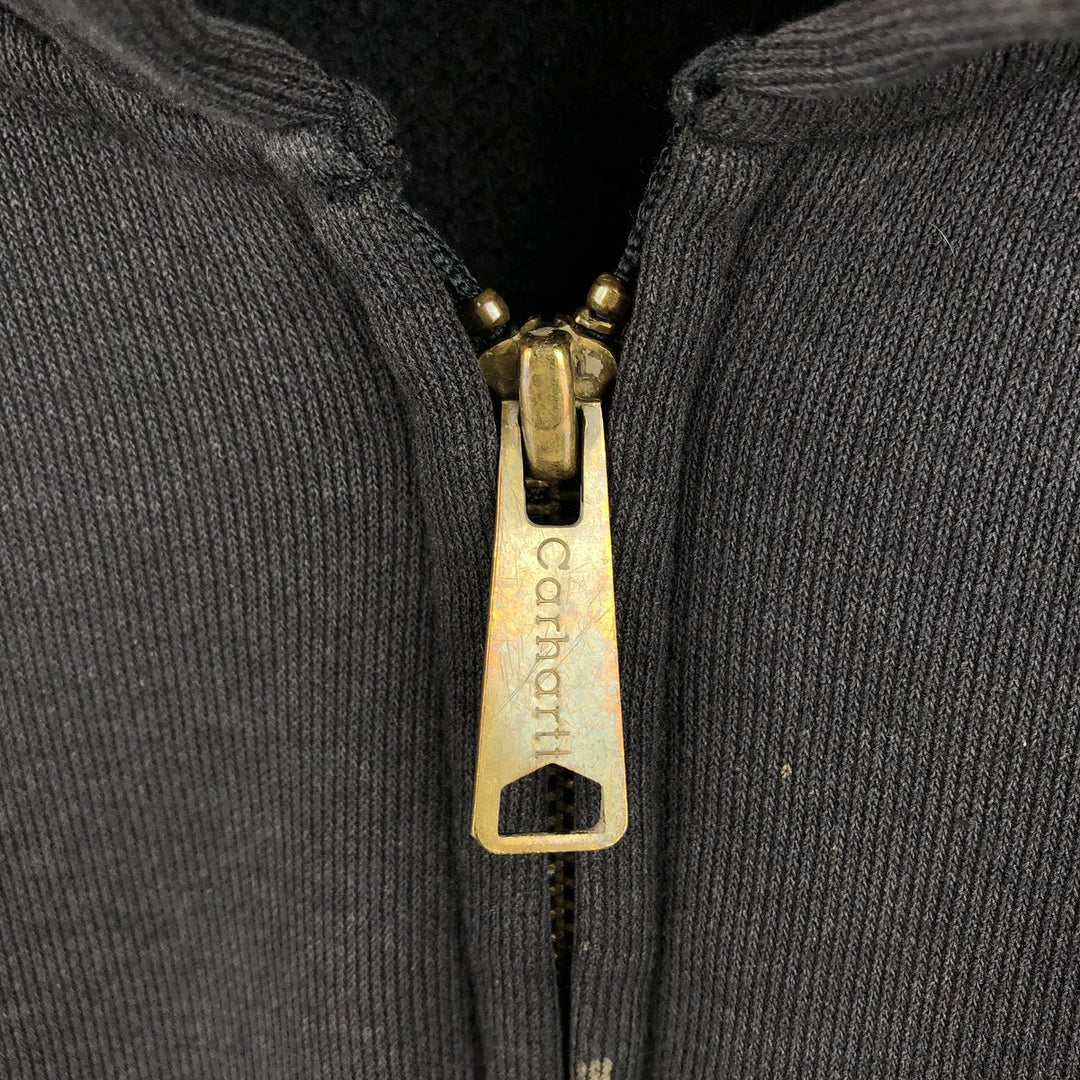 Carhartt full-zip sweatshirt hoodie, men's size L (approx.) cotton black type Vintage Second Hand